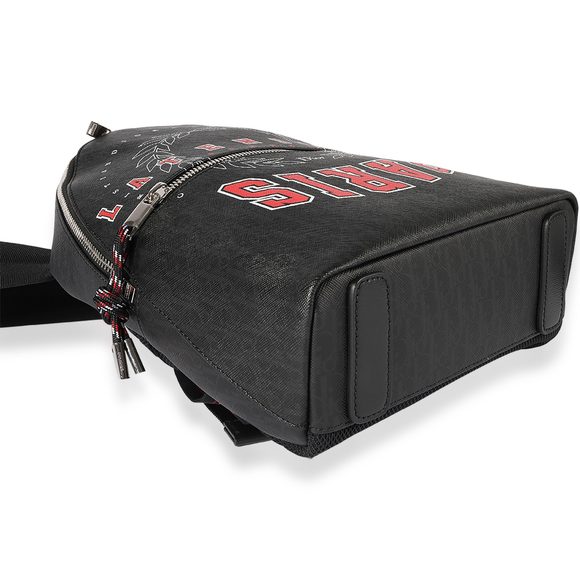 Dior Homme Black Coated Canvas Late Night Backpack - Picture 6 of 7